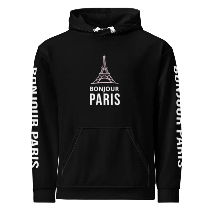 'Bonjour Paris' Eiffel Tower Paris Unisex Hoodie product image (1)
