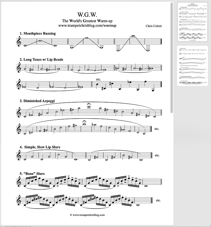 Trumpet Warmup (FREE) product image (1)