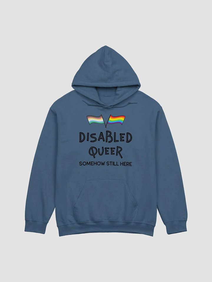 Disabled Queer Still Here classic hoodie product image (2)