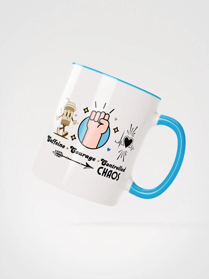 Caffeine, Courage, & Controlled Chaos Parkinson Ceramic Mug product image (4)