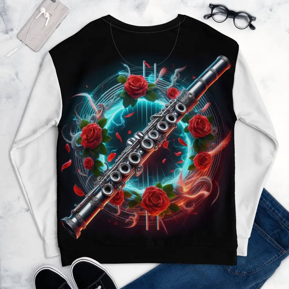 Melodic Roses and Silver Flute - Unisex Sweatshirt #9 product image (6)