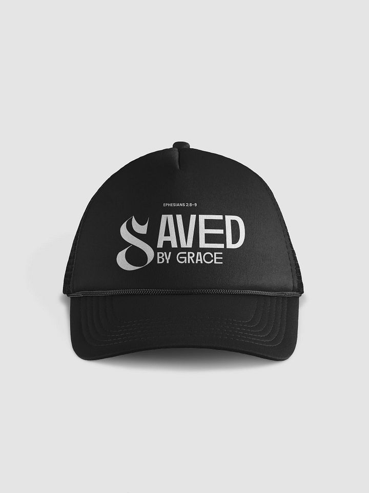"Saved by Grace" Foam Trucker Hat product image (1)