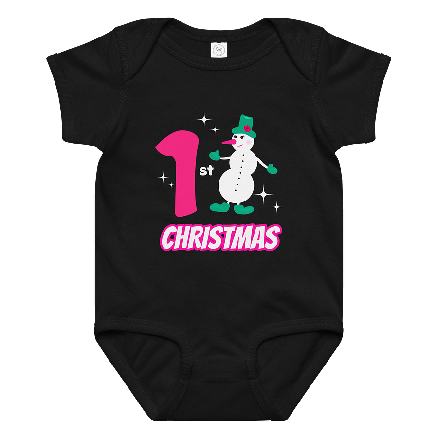 Snowman Christmas Baby Bodysuit product image (1)