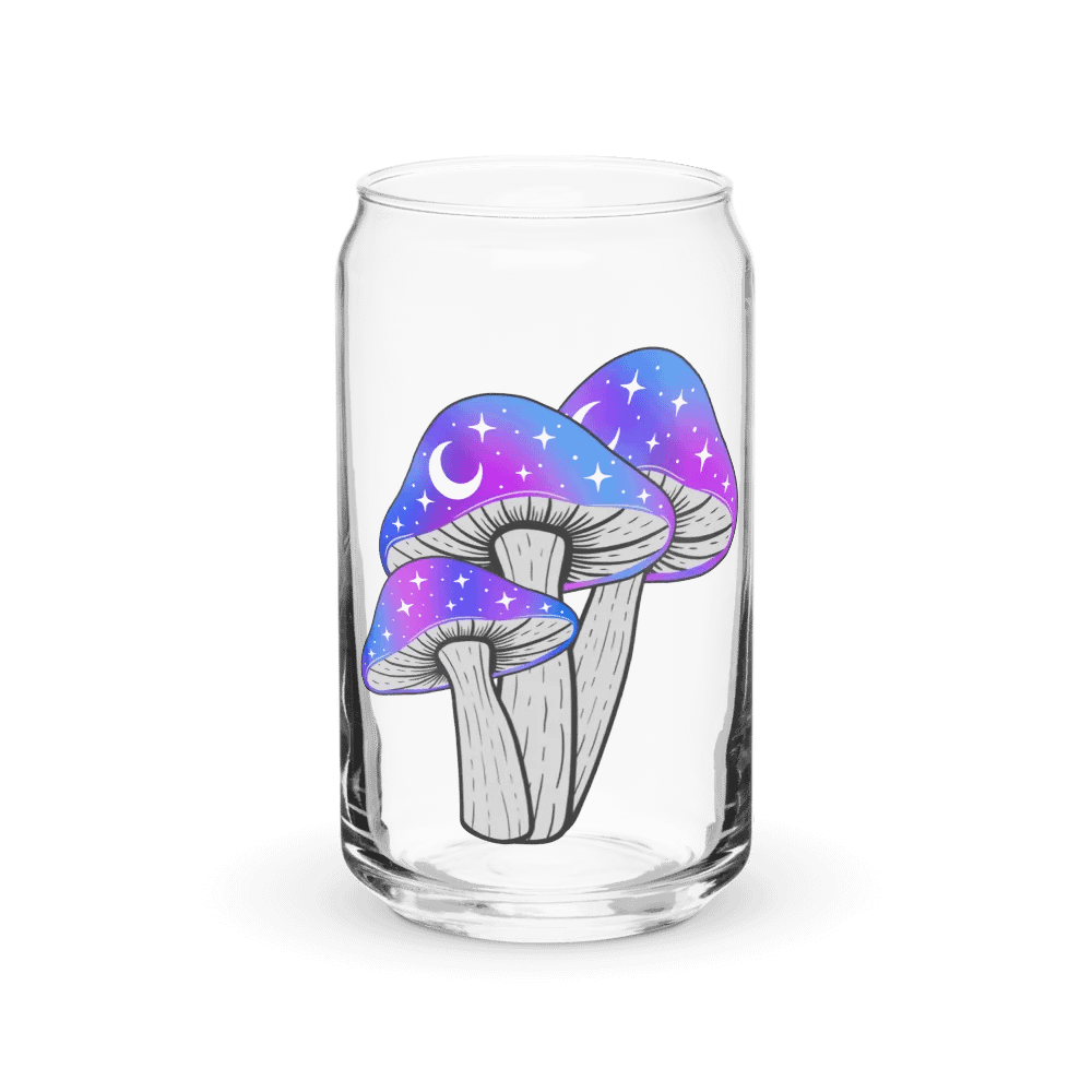 Galaxy Shrooms Glass Cup product image (1)