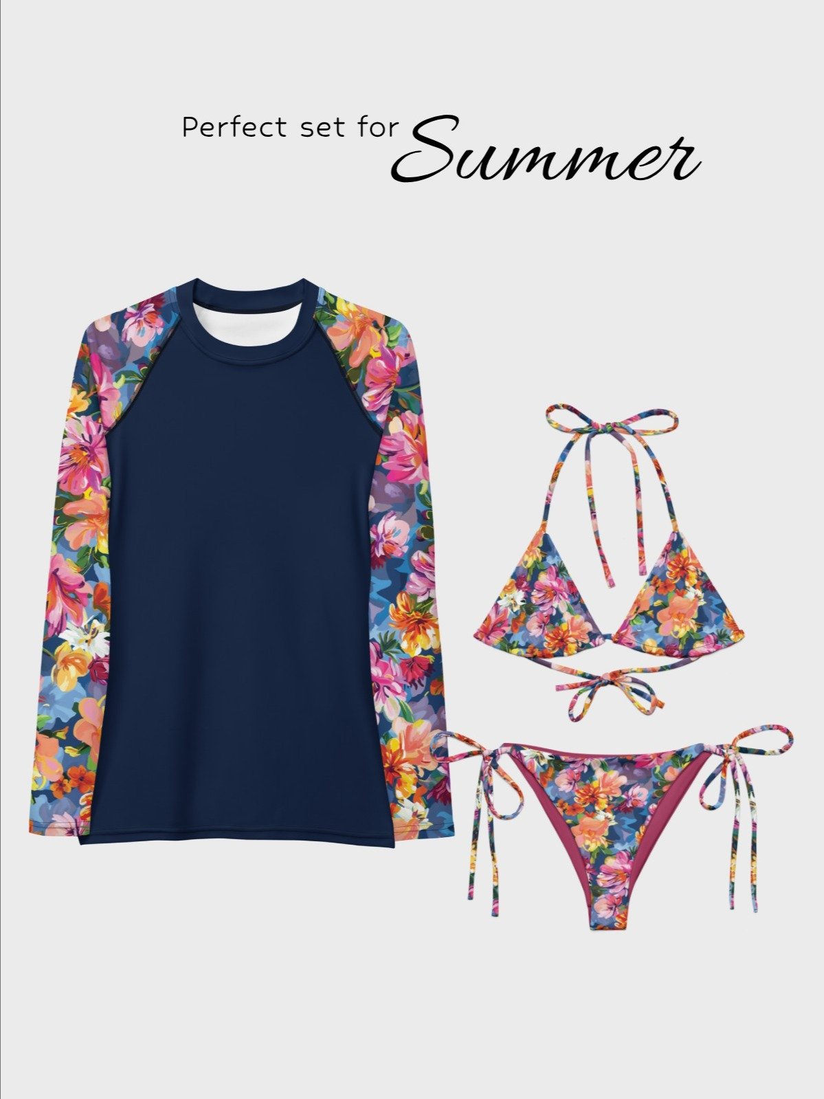 Rash Guard "Bold Abstract Florals" product image (5)