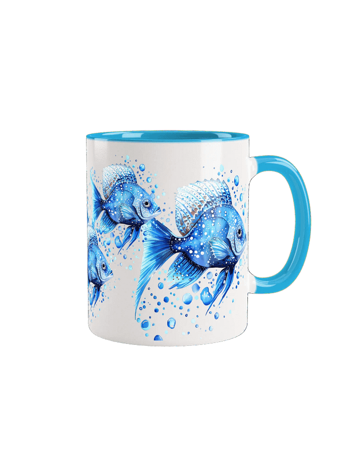 Shimmering Blue Fish Ceramic Mug product image (3)
