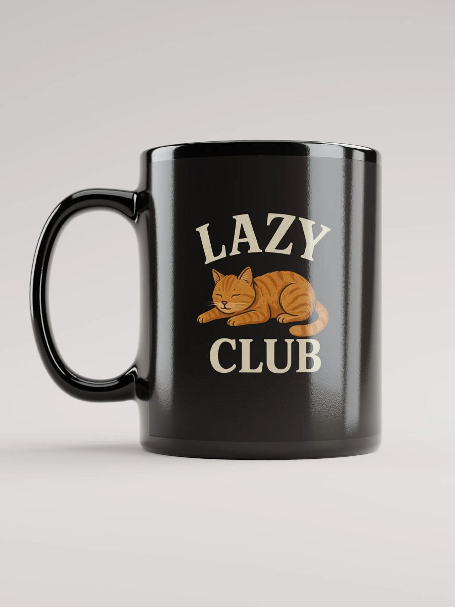 Lazy Club Black Glossy Mug product image (12)
