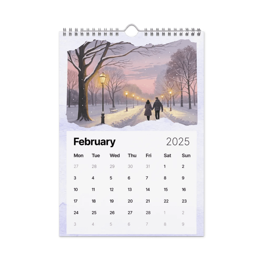 WATERCOLOR SEASONAL SCENES WALL CALENDAR 2025 product image (5)