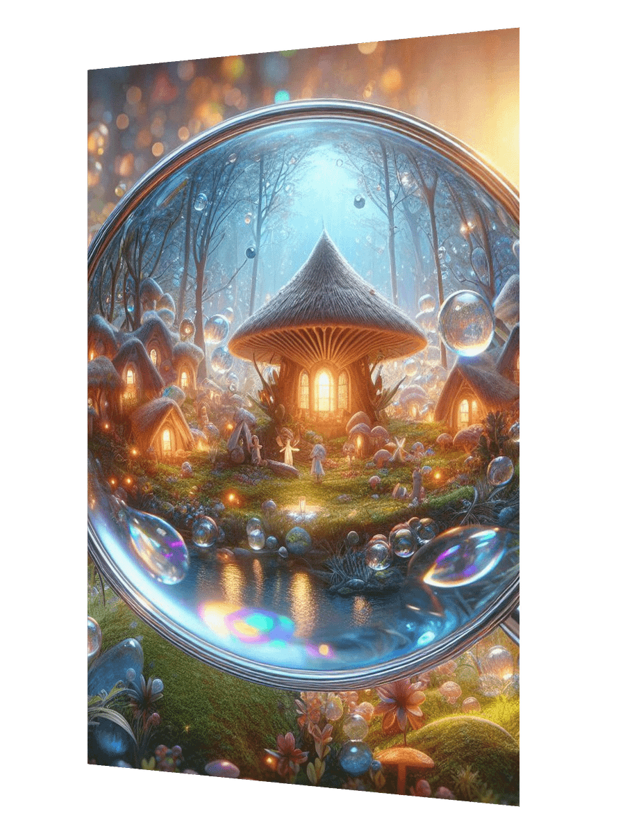 Magnifying Glass Fairy Village Enhanced Matte Paper Poster product image (22)