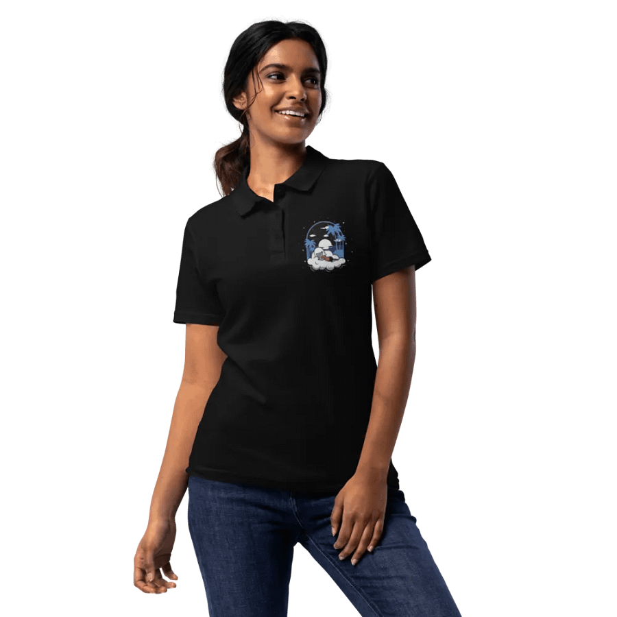 Cloudy Night Women's Polo Shirt Embroidered product image (3)