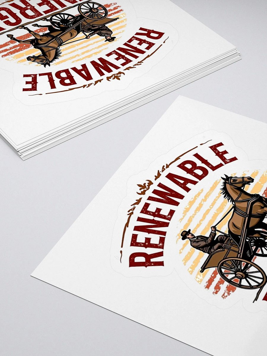 Renewable Energy Carriage Kiss Cut Stickers product image (12)
