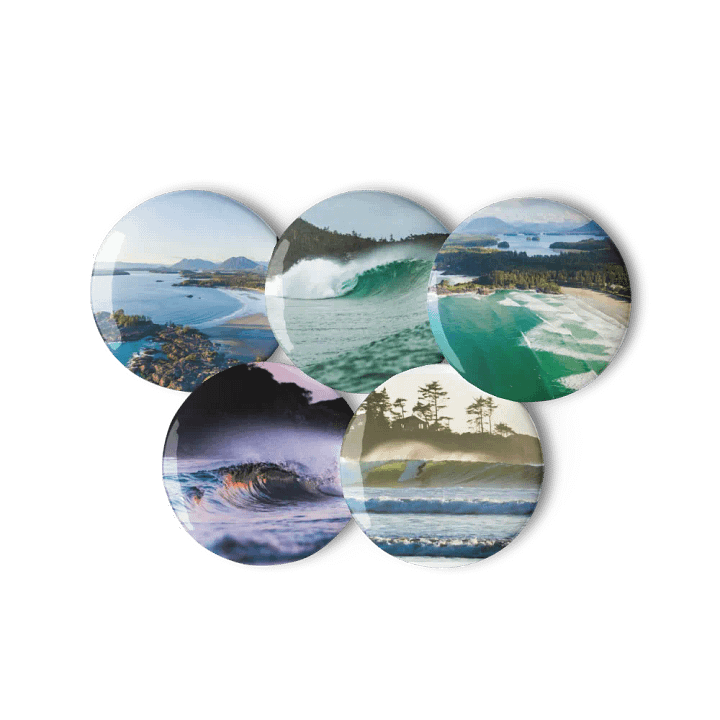Tofino Surf Pin Buttons Set product image (2)