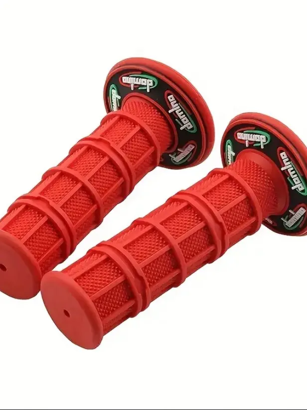 DIRT BIKE GRIPS WITH DOUNUTS (RED) product image (1)