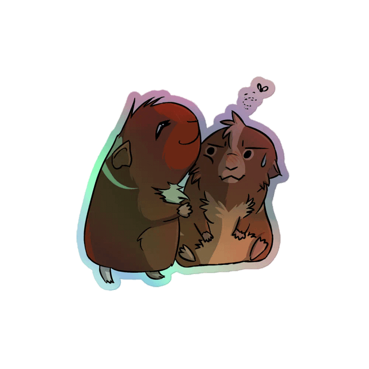FIRESNOUT AND WHEAT HUG HOLOGRAPHIC STICKER product image (2)