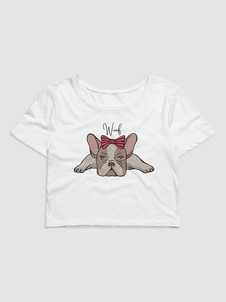 Girly French Bulldog Women's Crop Tee product image (2)