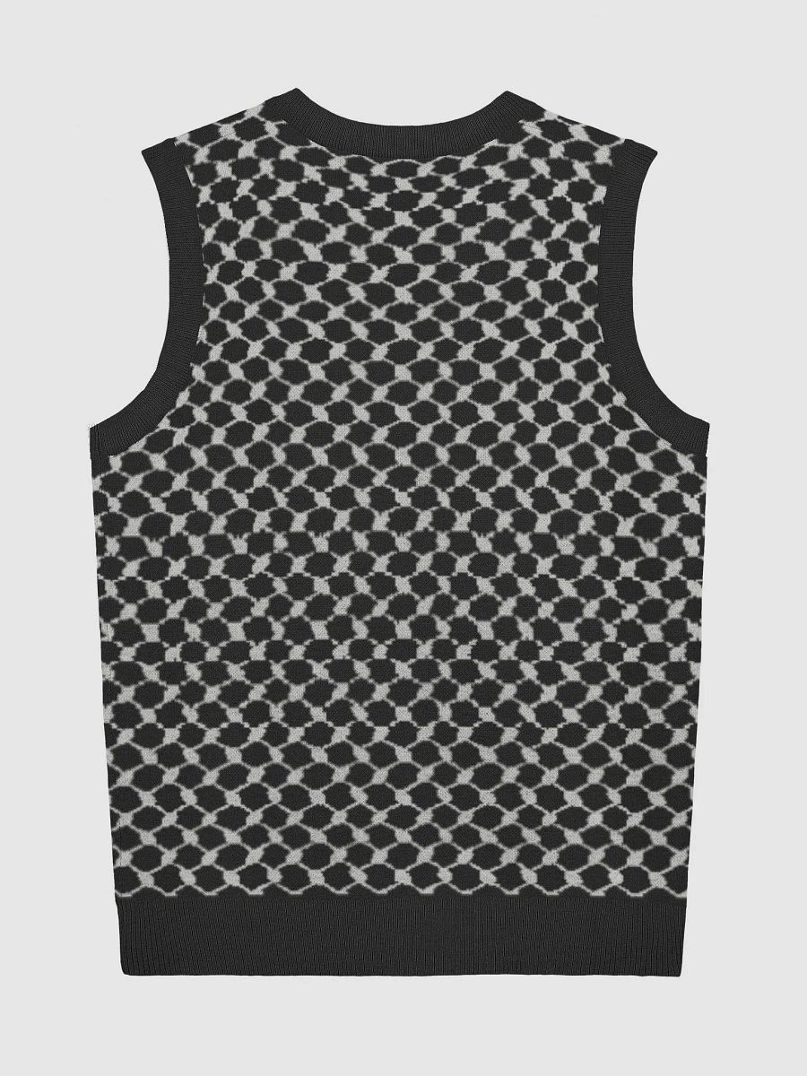 Keffiyeh Pullover Sweater Vest Black and Grey product image (2)