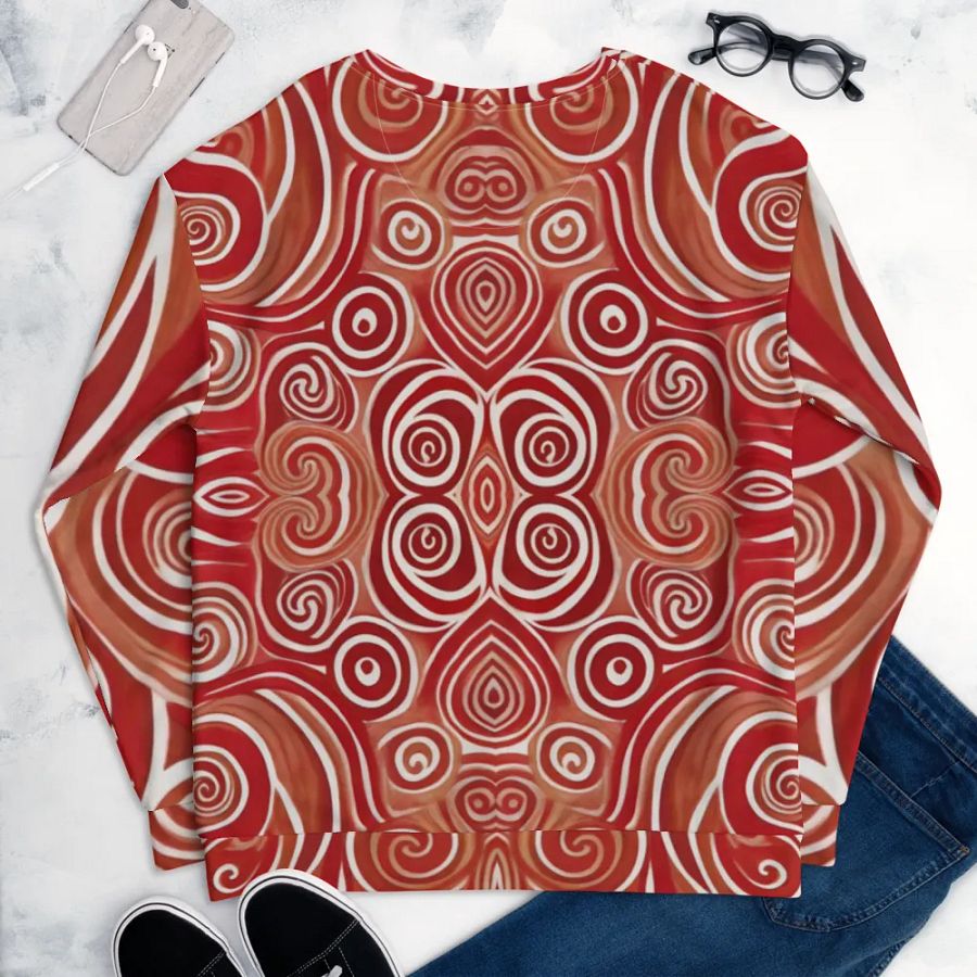 Funky Cherry Swirls Liquid Tie-Dye Sweatshirt product image (6)
