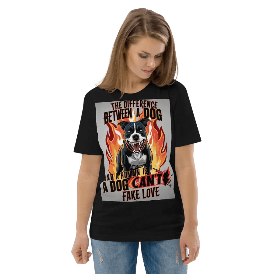 Flaming Love Dog Graphic T-Shirt product image (8)
