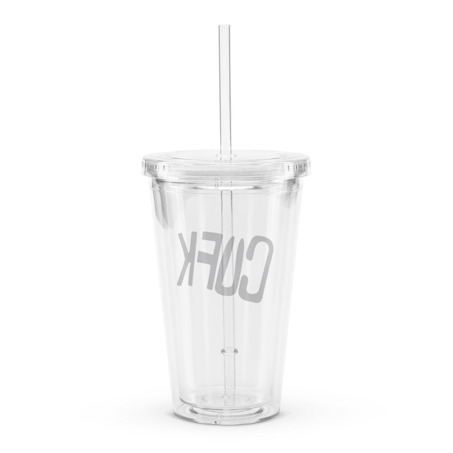 CUFK Double Wall Clear Plastic Tumbler (16oz.) product image (2)