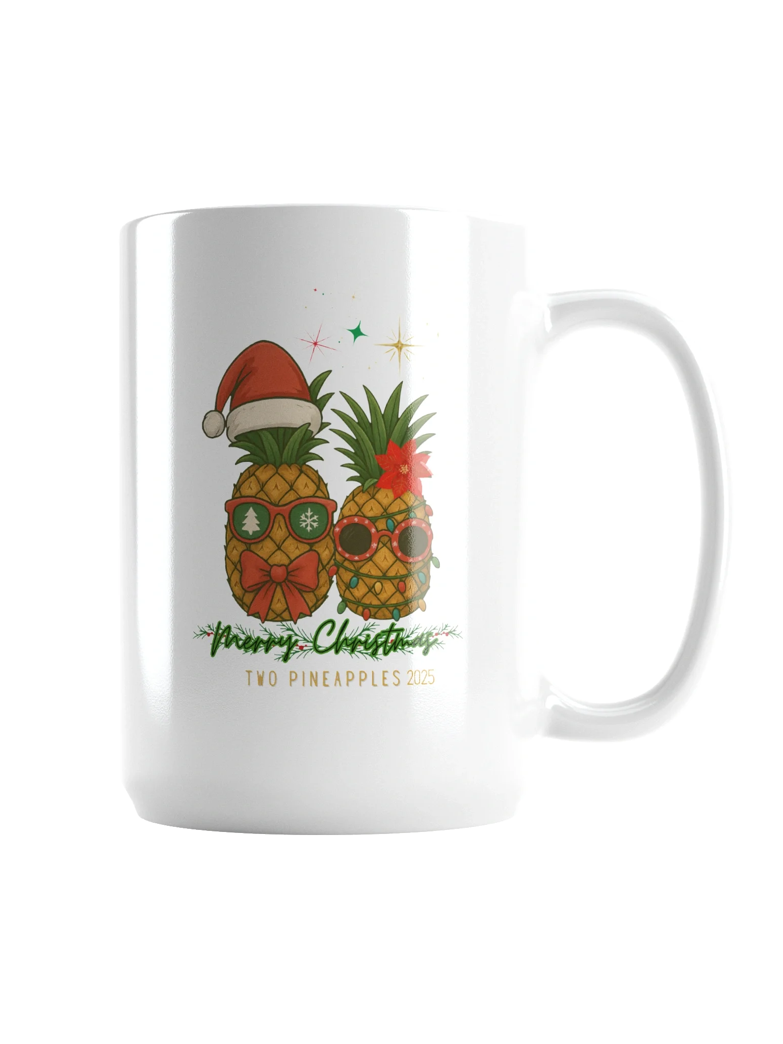 Pineapples Merry Christmas 2025 Mug product image (2)