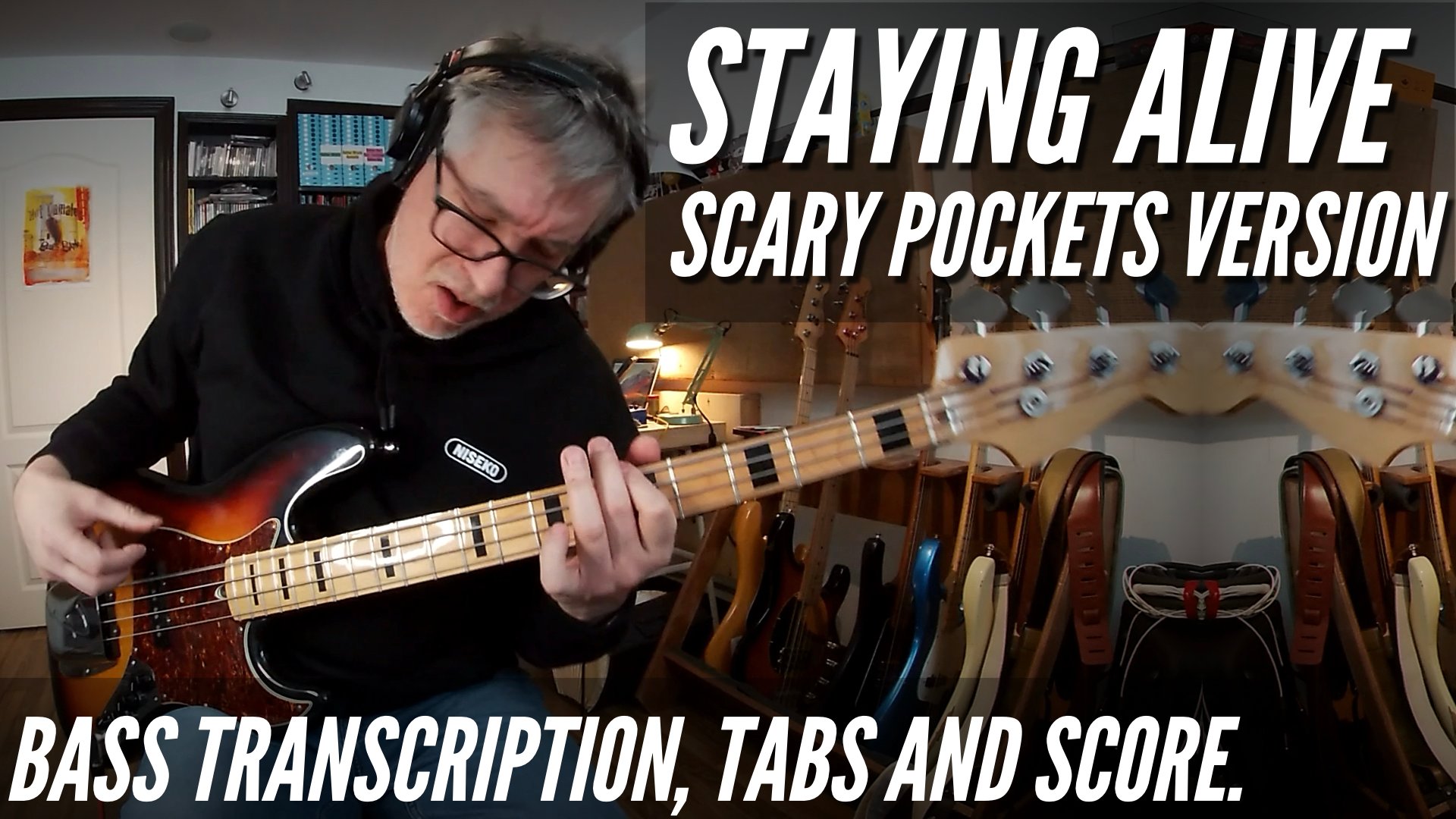 Scary Pockets - Staying Alive Cover - Bass Transcription product image (1)