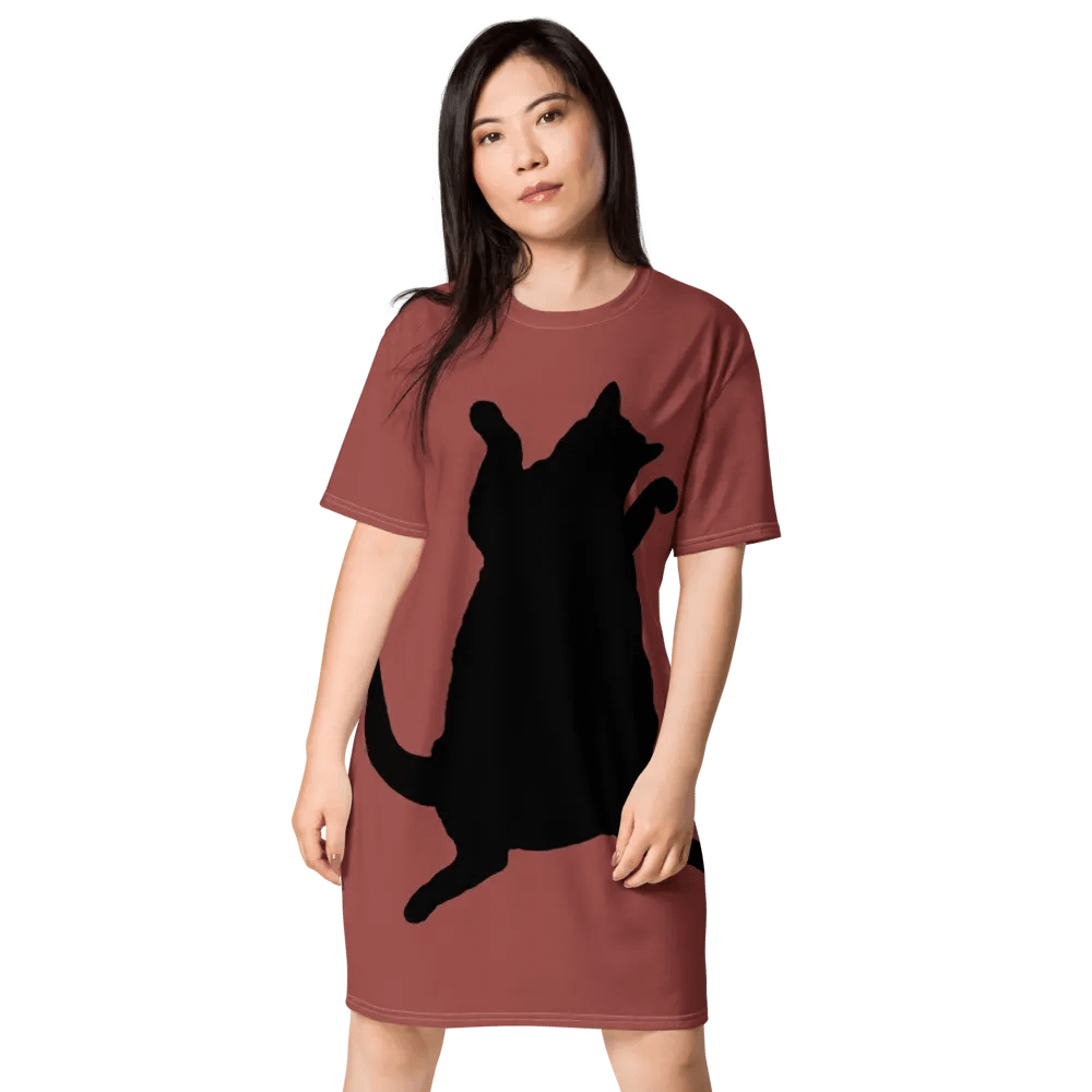 Dancing Demeowcracy Feline Pumpkin T-Shirt Dress product image (4)