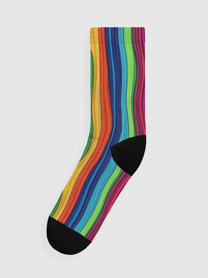 Rainbow Waves | Premium Sustainable Crew Socks product image (1)