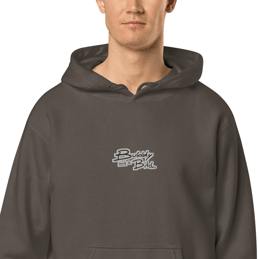 Bubbly and a B*tch (C. bubble design) embroidered pigment-dyed hoodie product image (2)