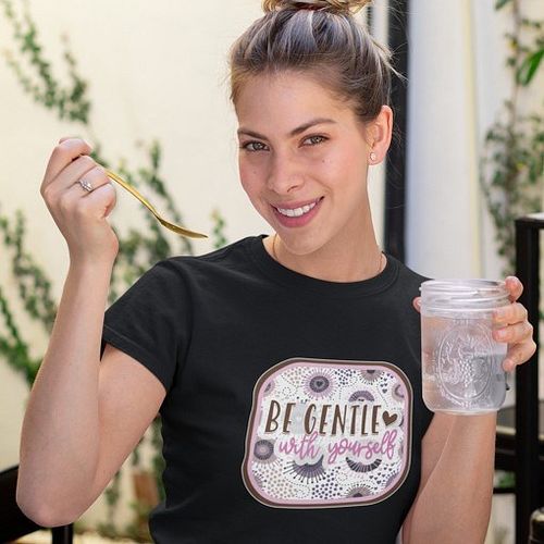 Be gentle with yourself, always. 🌸 

LINK IN BIO: Available on Topz Mart Redbubble store
Title - Be Gentle With Yourself Desi...