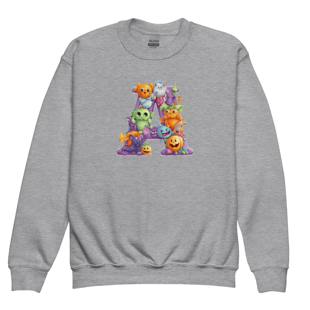 Cute Halloween Monogram Letter A Sweatshirt product image (3)