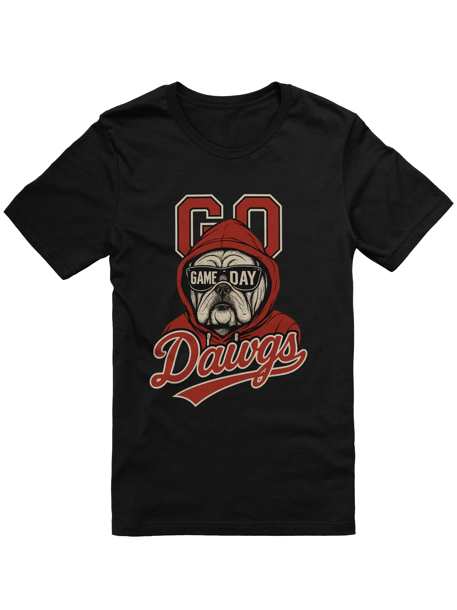 Game Day Bulldog T-Shirt | Cool Dog with Sunglasses Graphic Tee product image (1)