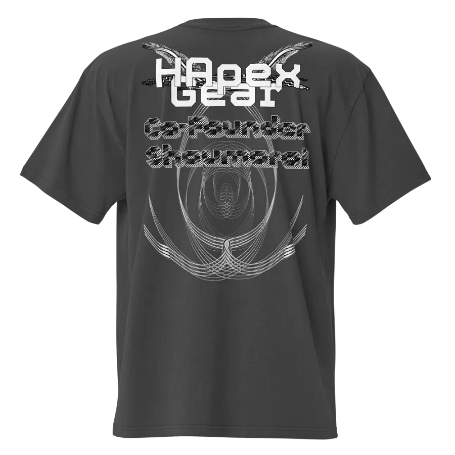 Premium Oversized Faded T-Shirt - Co Founder Shaumarai - White HApex Gear White Logo product image (1)