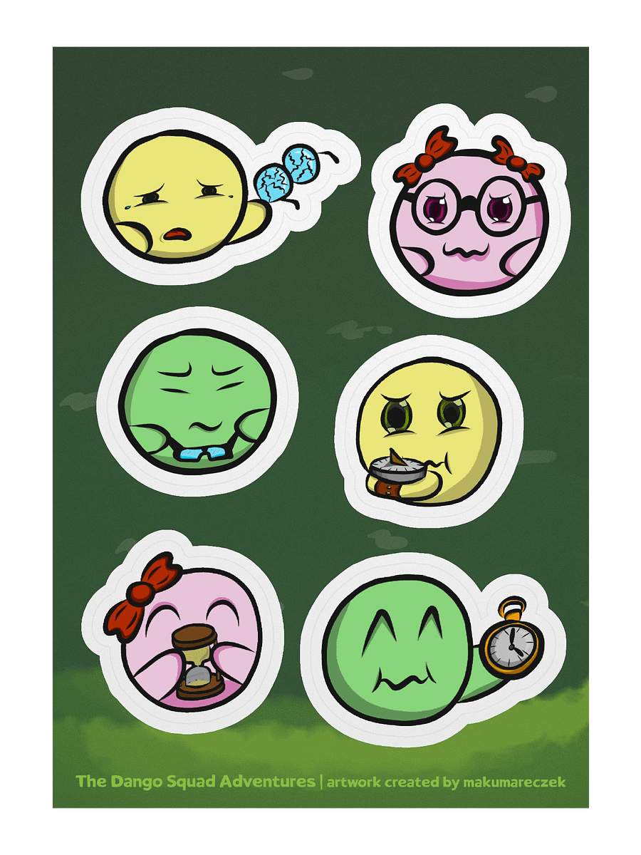 Dango Blind & Time Set - Kiss Cut Sticker Sheet product image (1)
