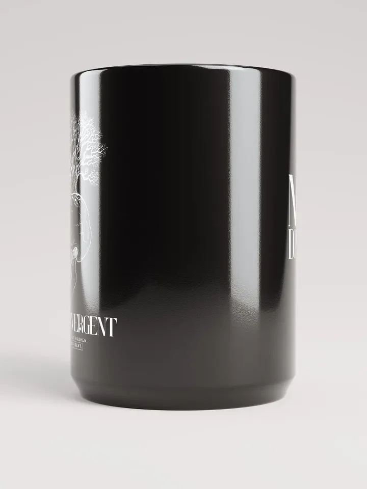 NEURODIVERGENT SKULL black glossy mug product image (2)