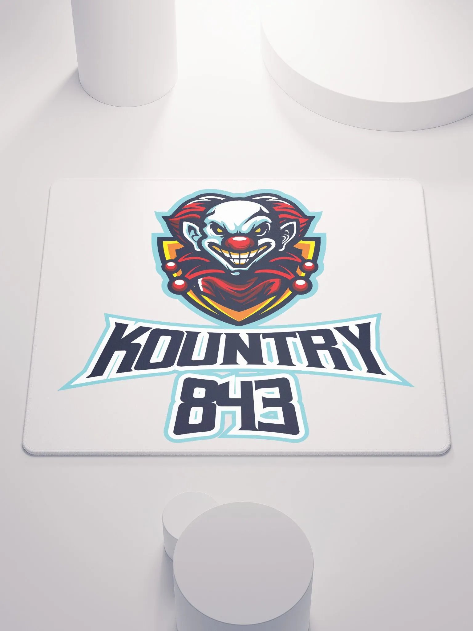 Sinister Clown Logo Gaming Mouse Pad product image (1)