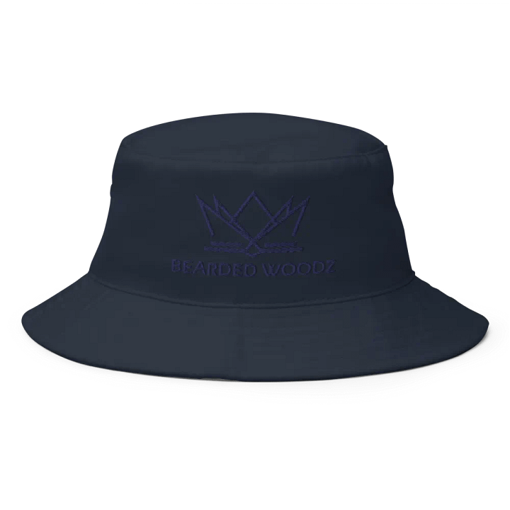 Bearded Woodz Navy Bucket Hat (Navy Embroidery) product image (1)