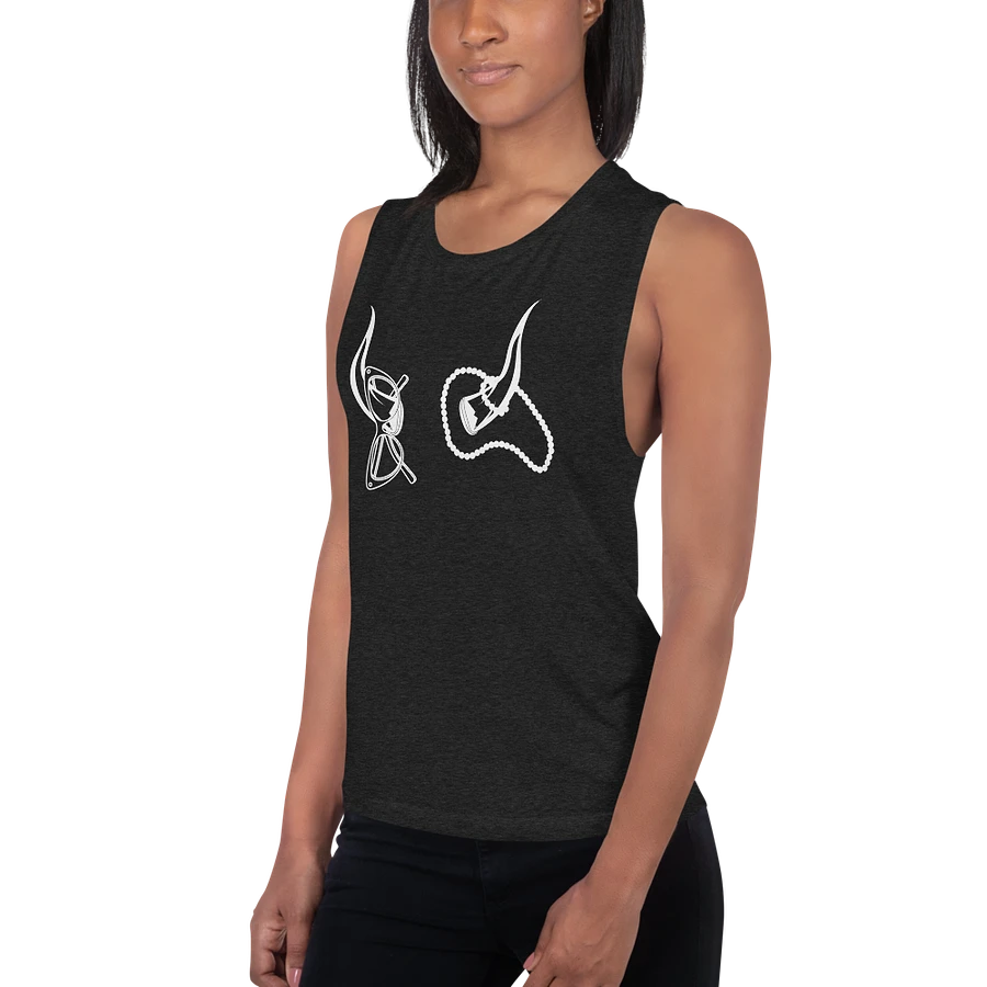 Horns, Glasses & Pearls Flowy Muscle Tank product image (2)