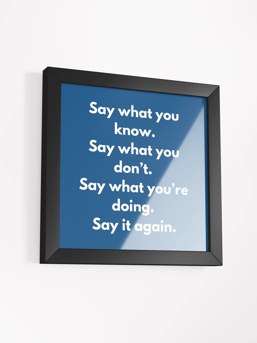 “Say What You Know. Say What You Don’t.” – Framed Protocol for Emergency Communicators product image (29)
