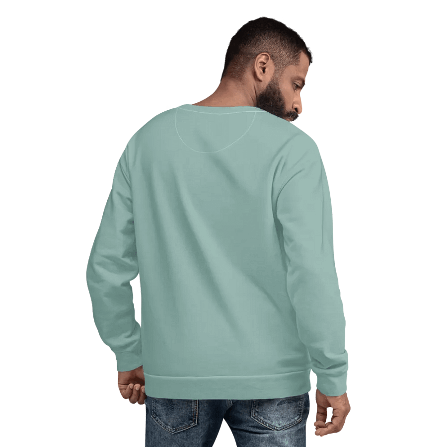 Plain Light Teal Green Soft Summer Unisex Recycled Polyester Heavyweight Premium Sweatshirt by Treasure Pie product image (9)