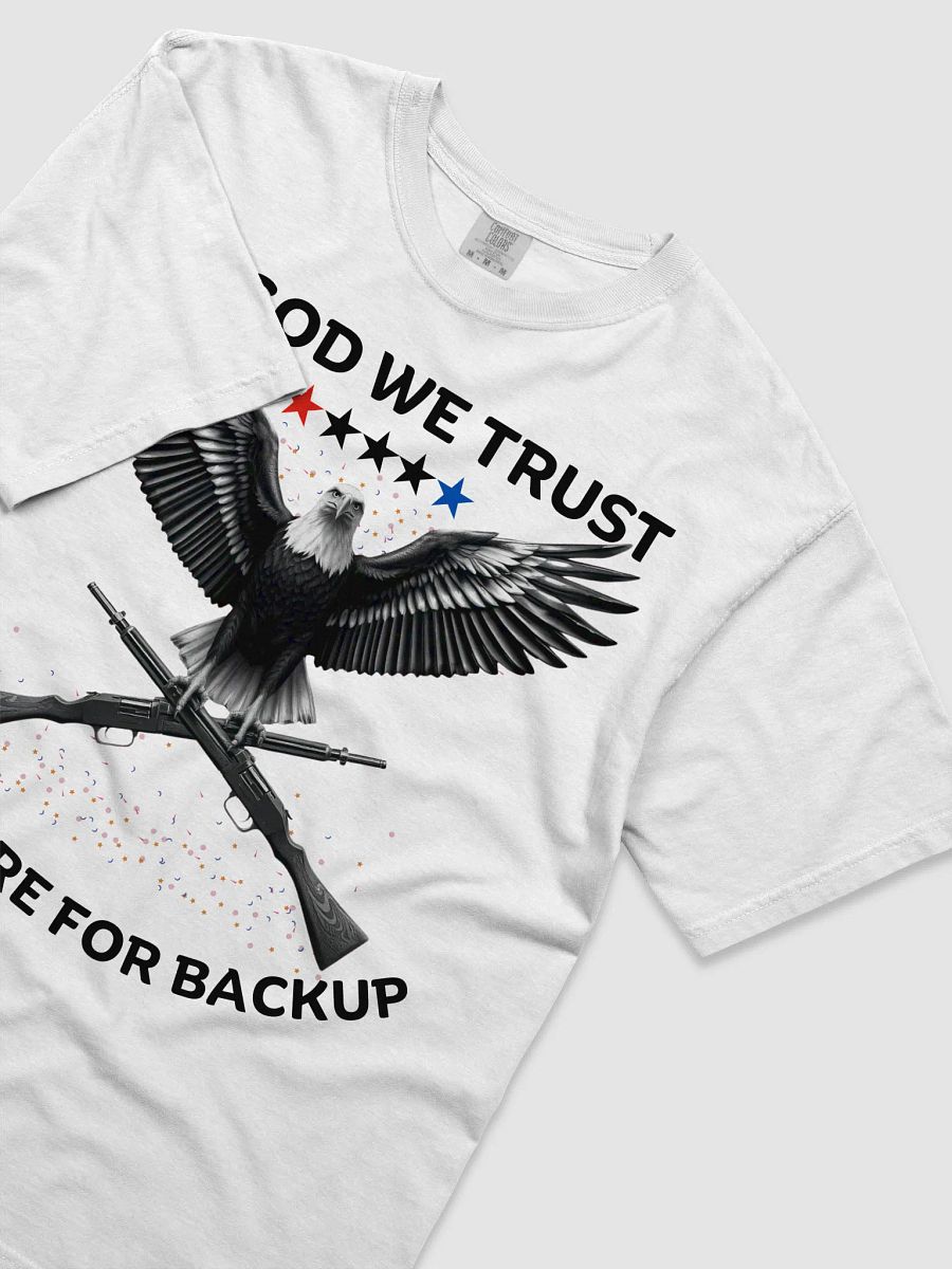 In God We Trust Patriotic Eagle T-Shirt - American Flag Independence Design - USA Freedom Guns Backup Tee product image (5)