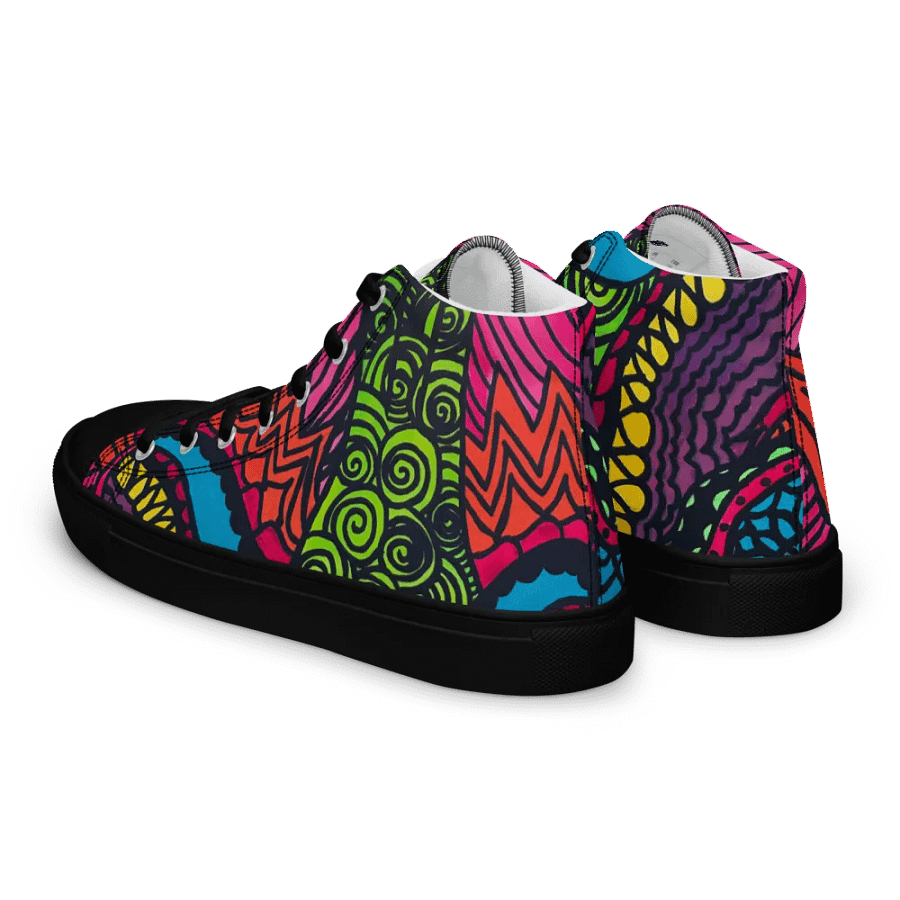Symmetry in Color: Women's High Top Canvas Shoes product image (12)