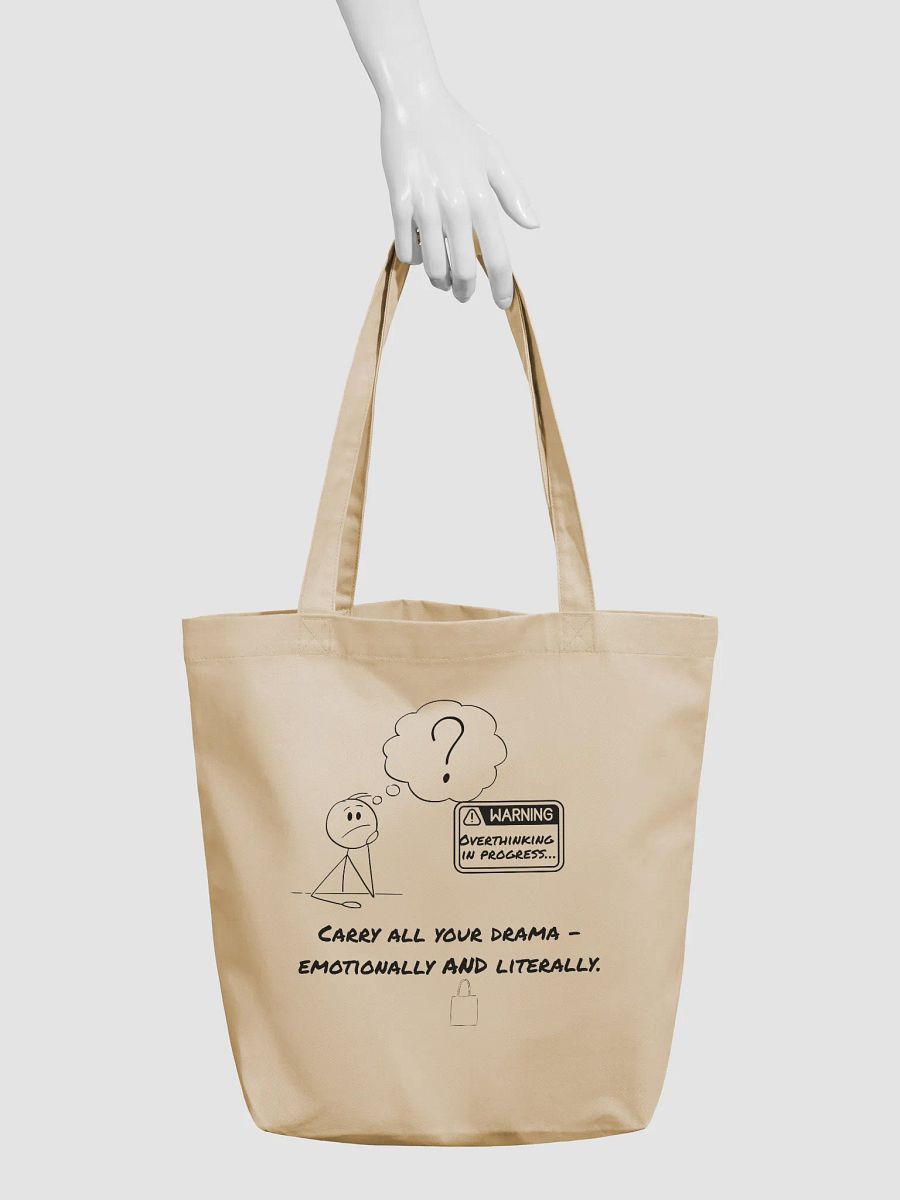“Drama? I’ve Got a Bag for That” – Stick Figure Tote (Oyster Edition) product image (3)