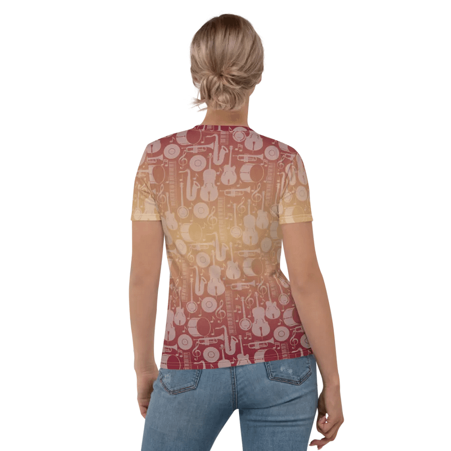 Brewing Beats and Sipping Coffee All Over Print T-shirt product image (5)