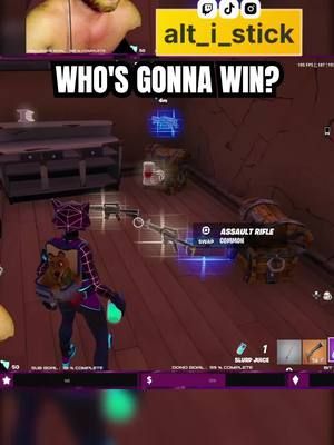 When teamwork turns into trickery 😂💥 Watch as one teammate pulls a sneaky move to snag the assault rifle first! #twitch #twitchstreamer #streamer #fortnite #racetowin #friendlyrivalry #community #sneaky #fyp