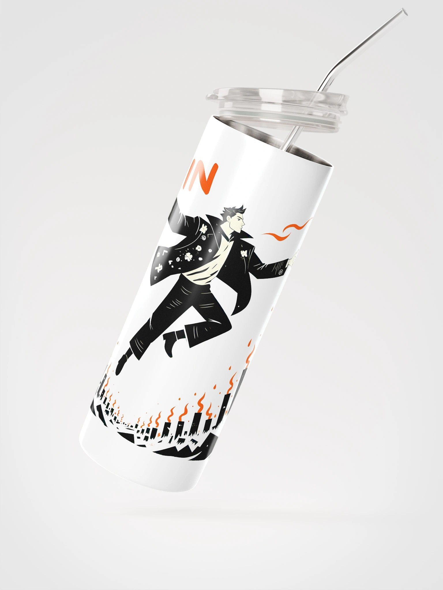 I Win Flame Art Print – Bold Triumphant Steel Tumbler product image (2)