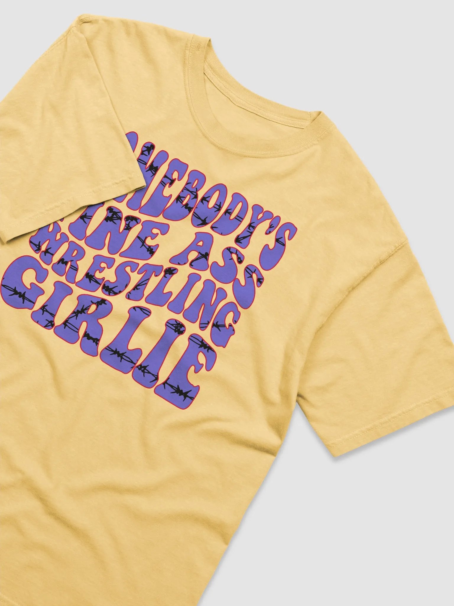 Somebody's Fine Ass Extreme Wrestling Girlie Barbed Wire T-Shirt product image (3)