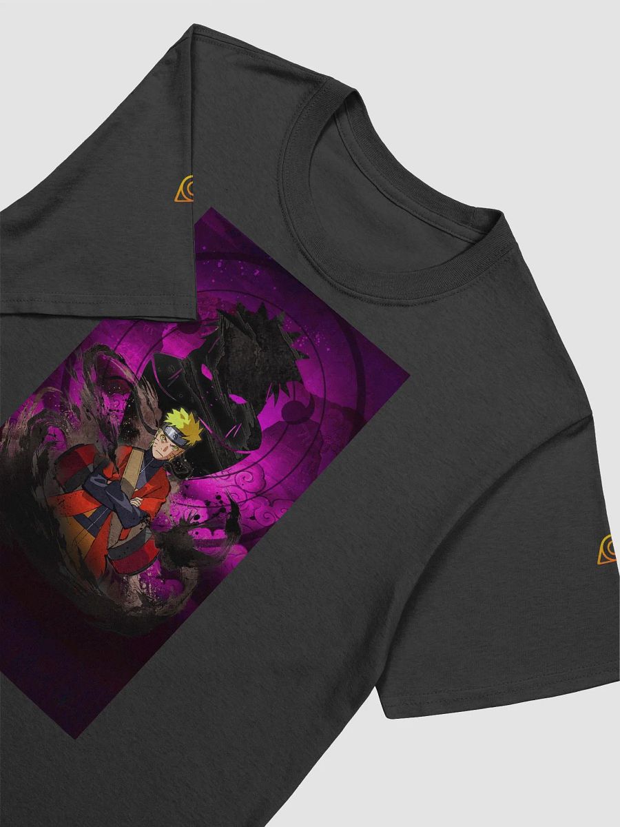 Naruto with hidden leaf symbol on sleeves Tshirt product image (3)