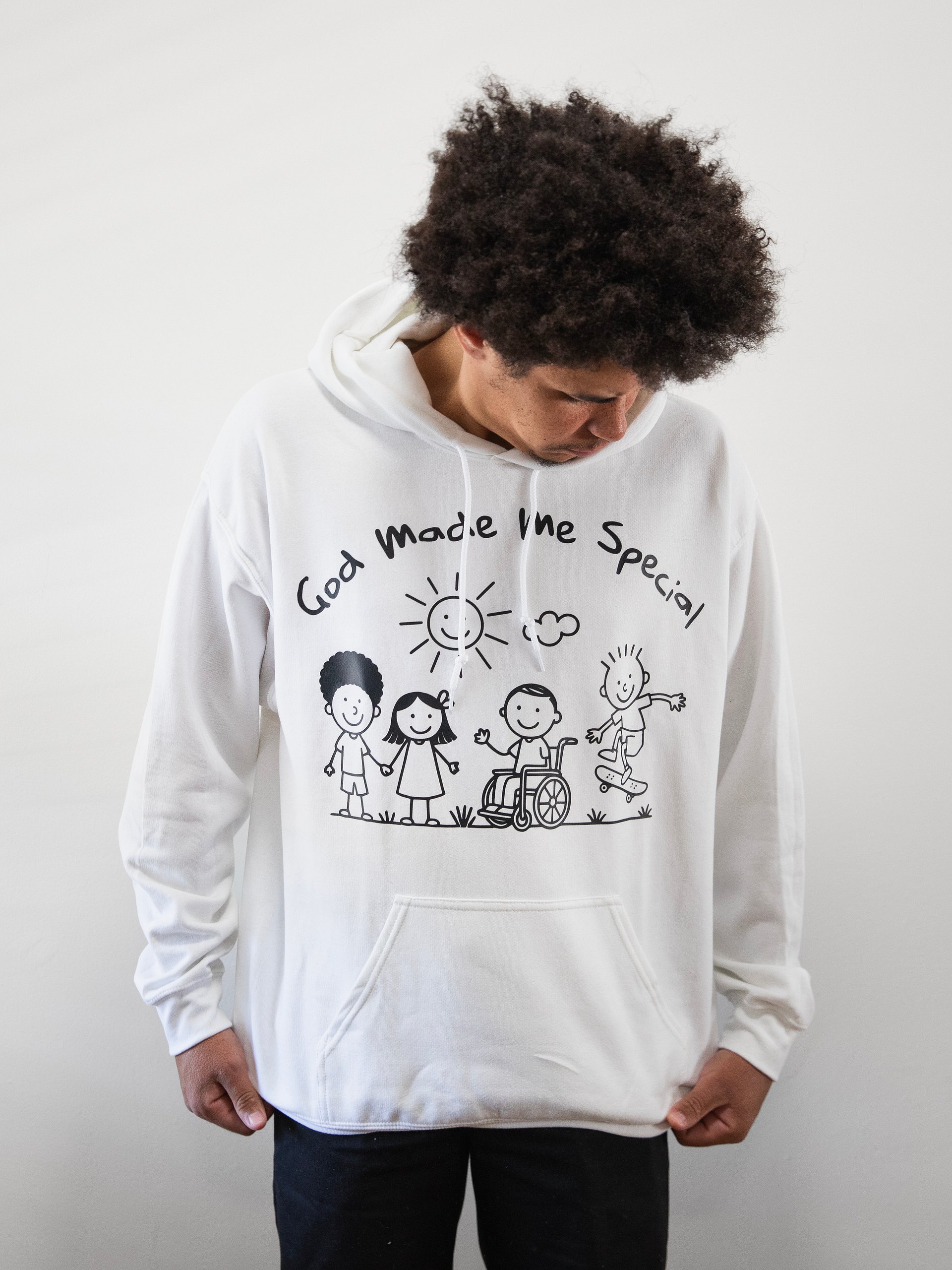 God Made Me Special Hoodie (White) product image (3)