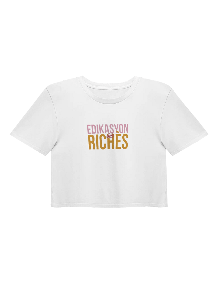Edikasyon se Richès Women's Premium Crop Top – Smart. Bold. Unapologetic. product image (4)