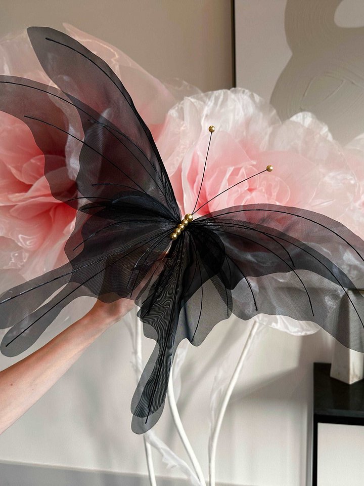 Bundle 5 Sizes Templates: How to make Giant Organza Butterfly with Tails Step-by-step Tutorial product image (1)